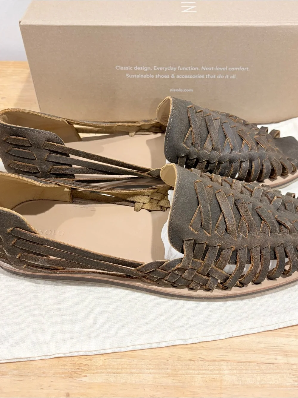 New Nisolo Men's Huarache Sandal NEW size 12